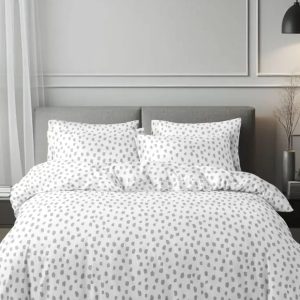 3 Piece 100% Cotton Duvet Cover Set with Spotted Print
